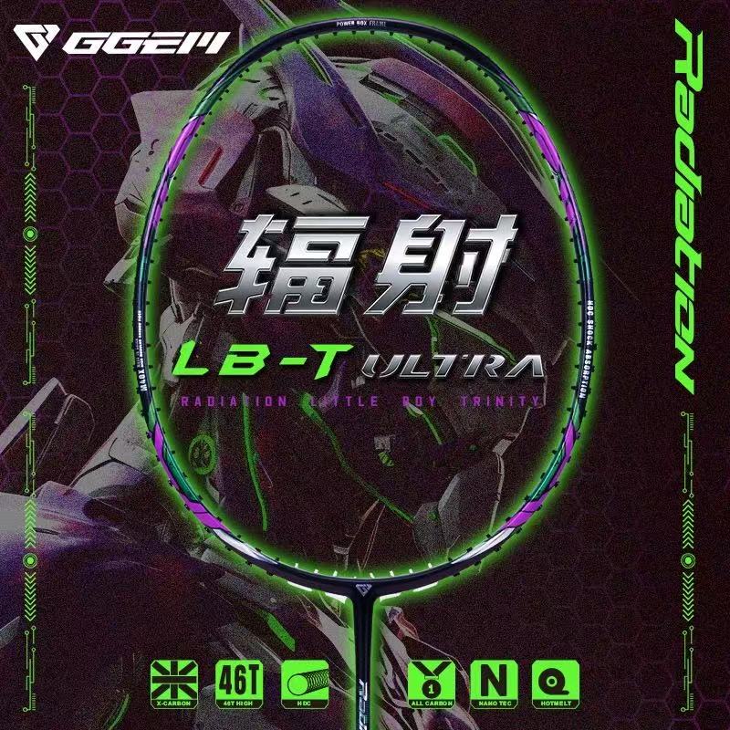 Ggem Jujiang Radiant Lb-T/Lbt-U 4-Axis Carbon Fiber Mid-Bar Full Carbon Badminton Racket for Offensive Speed Play