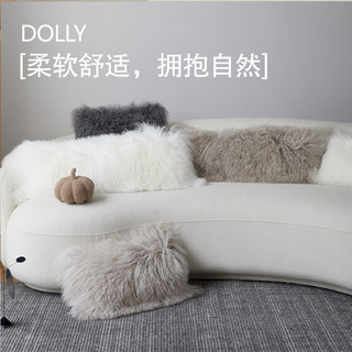 Natürliches strandwolle-fellkissen-sofa-wohnzimmer windstilles wohnzimmer-schlafzimmer-lendenkissen-licht-luxus-schaffell-sofakissen