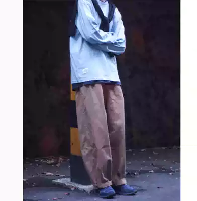 Nobodyknows Japanese three-color new basic casual loose men's and women's three-dimensional tailoring Luo Bu pants trousers