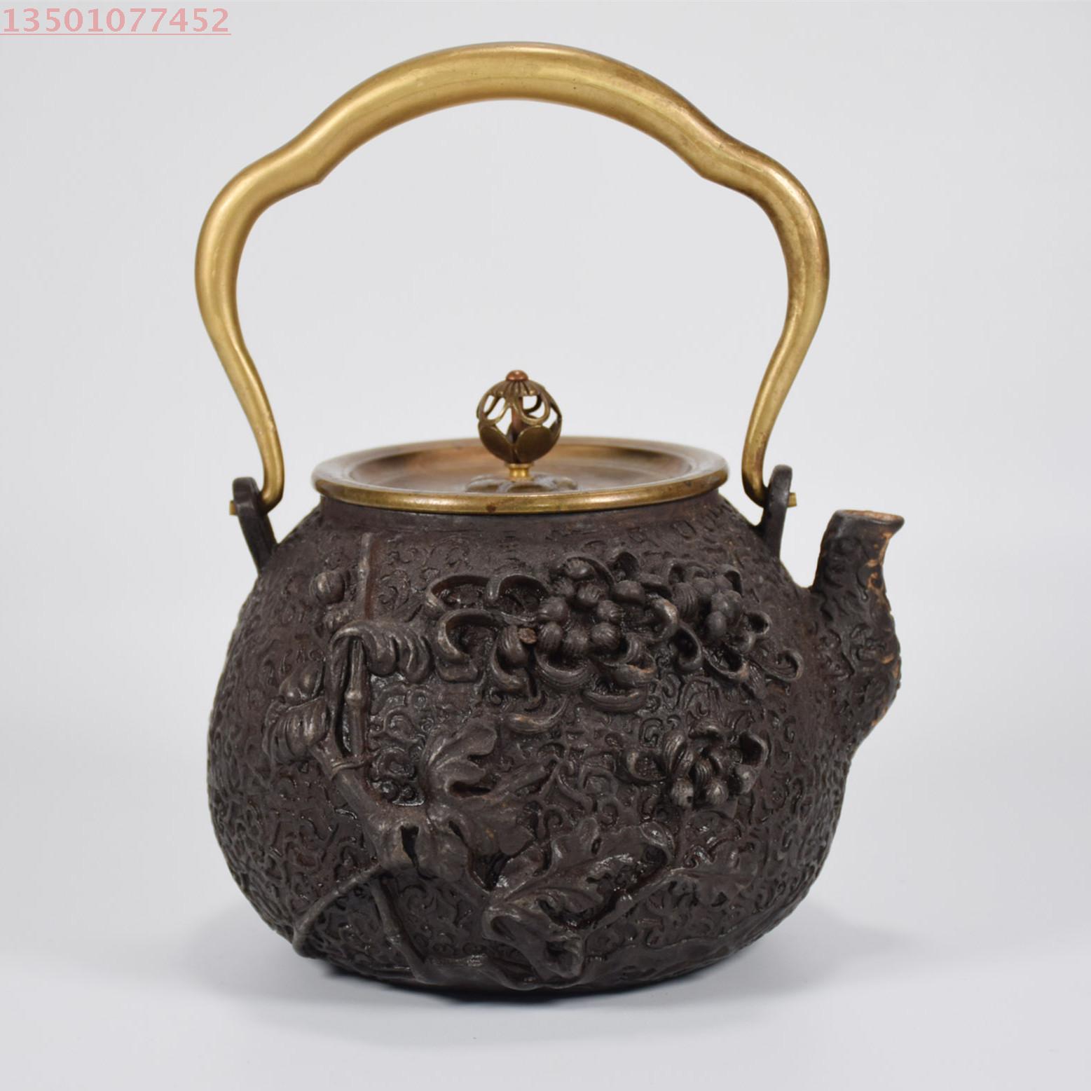 古銅の壺 紫铜方壶四方壶六方壶纯铜手工小品铜壶烧水泡茶壶功夫茶具复古