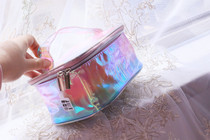 Net Red Dazzling Laser Transparency Makeup Bag Women Carry-on Portable Skin Care Products Waterproof Business Trip Wash Toiletries