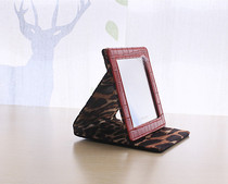 Spikes incoming Jars Landeb Home joint Folded Carry-on Cosmetic Mirror PU Flocking Ultra Fine Forcing full of full