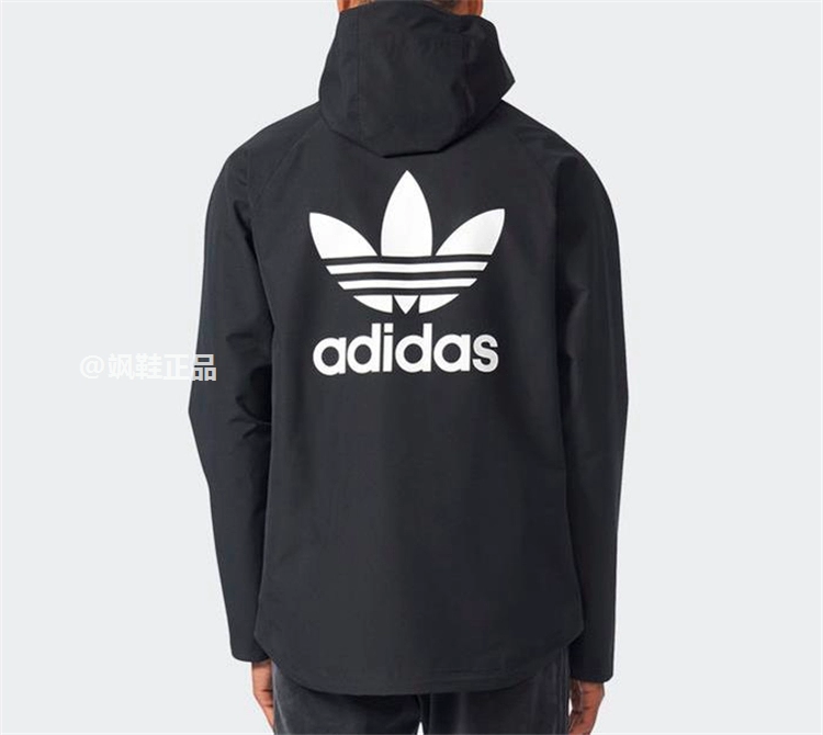 Adidas x Eason cỏ ba lá Eason Chan phối hợp phiên bản giới hạn LOGO lớn áo khoác có mũ BR4146 - Áo khoác thể thao / áo khoác