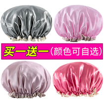 Simple double-layer kitchen cooking oil-proof smoke cap bath head cover hat waterproof womens bathroom hair film cap adult