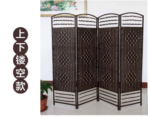 Rơm màn hình mây thủ công gỗ rắn màn hình gấp phân vùng hiên khách sạn hoàn toàn kèm theo màn hình văn phòng vườn - Màn hình / Cửa sổ khung bao cửa gỗ