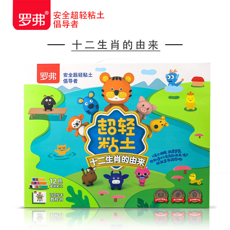 Rover Ultra-light earth Zodiac Dessert House Fruit Amusement Park Gift box set Children's toys colored clay