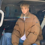 Ретро пуховик, мужская демисезонная зимняя утепленная куртка, в американском стиле, оверсайз