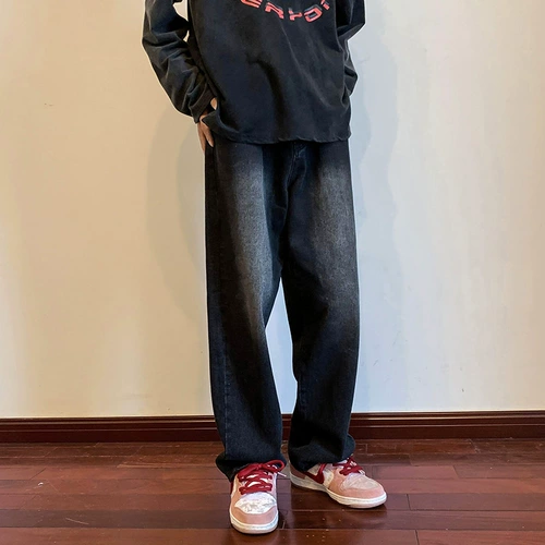 Tide, штаны, прямые свободные джинсы, оверсайз