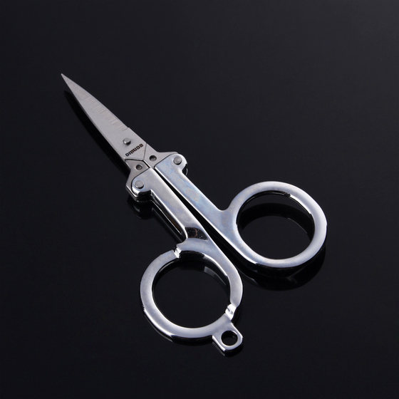 Genuine Omeida stainless steel folding travel home students handmade small scissors portable portable sharp fishing scissors