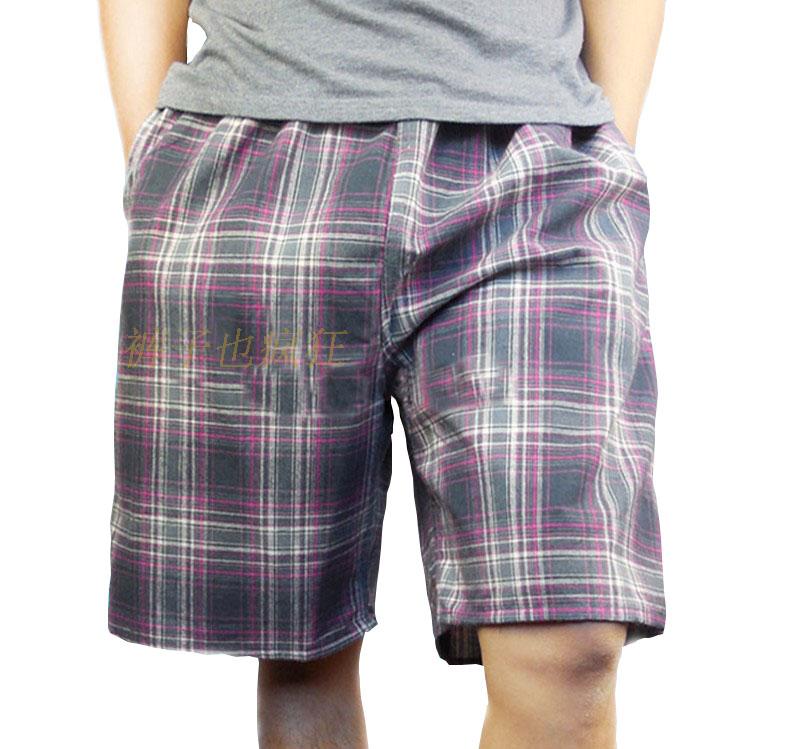 Quần short trung niên nam mùa hè trung niên nam cotton giản dị kẻ sọc năm quần tải quần rộng bãi biển mỏng quần jean đen nam
