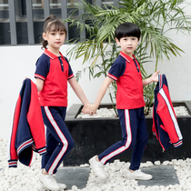 Childrens spring and autumn primary school uniforms set baseball uniforms three sets of boys and girls summer sports class uniforms kindergarten uniforms