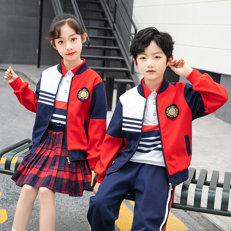 Kindergarten uniforms spring and autumn new primary school sports meeting school uniforms three-piece graduation performance clothing six one class uniforms