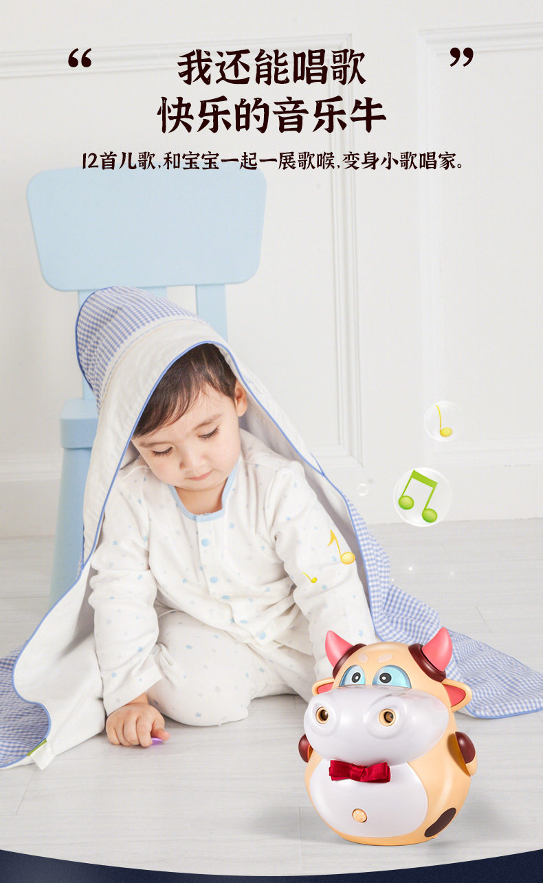 Детские обучающие компьютеры, электронные плакаты 牛年吉祥物牛萌萌喷雾儿童早教机故事机益智玩具抖音爆款新年礼物 Niu Ben