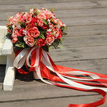 Wedding photography photo props bridal bridesmaid wedding wedding new pink white simulation Korean wedding bouquet