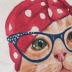 Coyce Cartoon Meow Đệm Đệm Bao gồm Gối bông Bắc Âu Mèo Đệm Sofa tựa lưng với lõi - Trở lại đệm / Bolsters