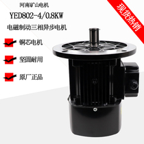 Henan mine soft starter motor YED802-4 0 8KW electromagnetic brake three-phase asynchronous lifting motor