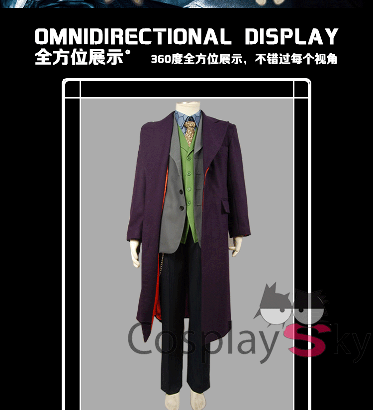 Batman cos hiệp sĩ bóng đêm joker chú hề cosplay trang phục chú hề áo len áo vest - Cosplay azur lane cosplay