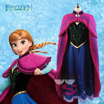 Ice and Snow Cos Anna Princess of Ice and Snow Adventure Full Cosplay Clothing Dress