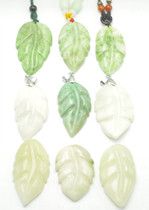 Natural Dushan Jade Leaf Pendant Nanyang Duyu Golden Branches and Jade Leaves Womens Pendant Factory Direct Sales Special Price