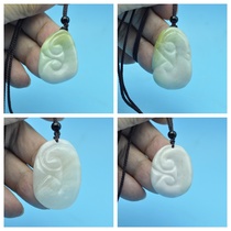 Genuine natural jade Nanyang Dushan Jade Ruyi pendant Duyu green and white auspicious Ruyi pendant factory price direct sale
