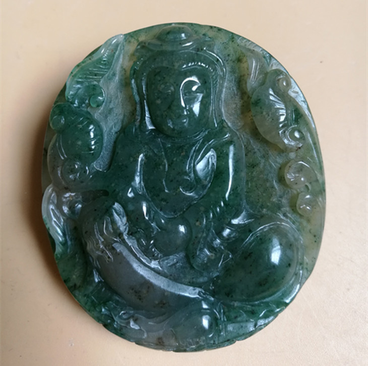 Duyu Guanyin Nanyang Natural Dushan Jade Sky Blue Pendant Pendant Jade Pei Special 4