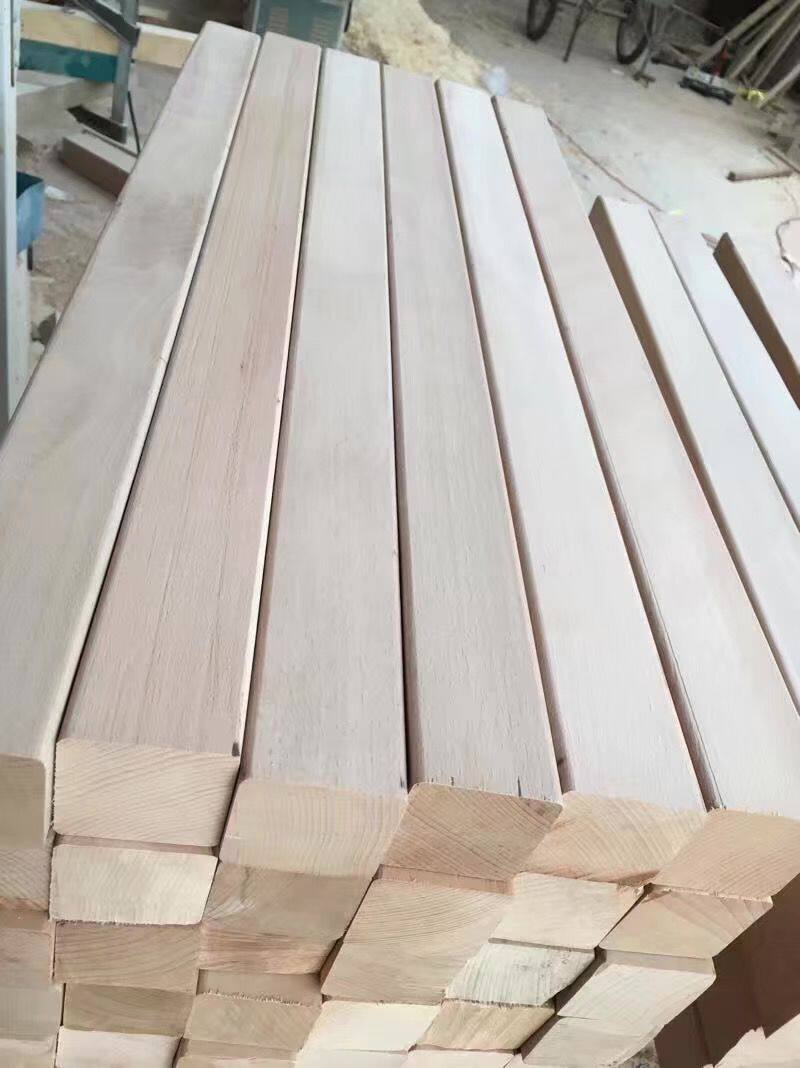 Drying beech wood square small column size can be customized solid wood square column flower type stair post 6 points