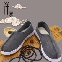 Zhu Yun summer monk shoes Mens and womens Arhat shoes Soft-soled spring and Autumn single shoes non-slip breathable cloth shoes Melaleuca monk shoes