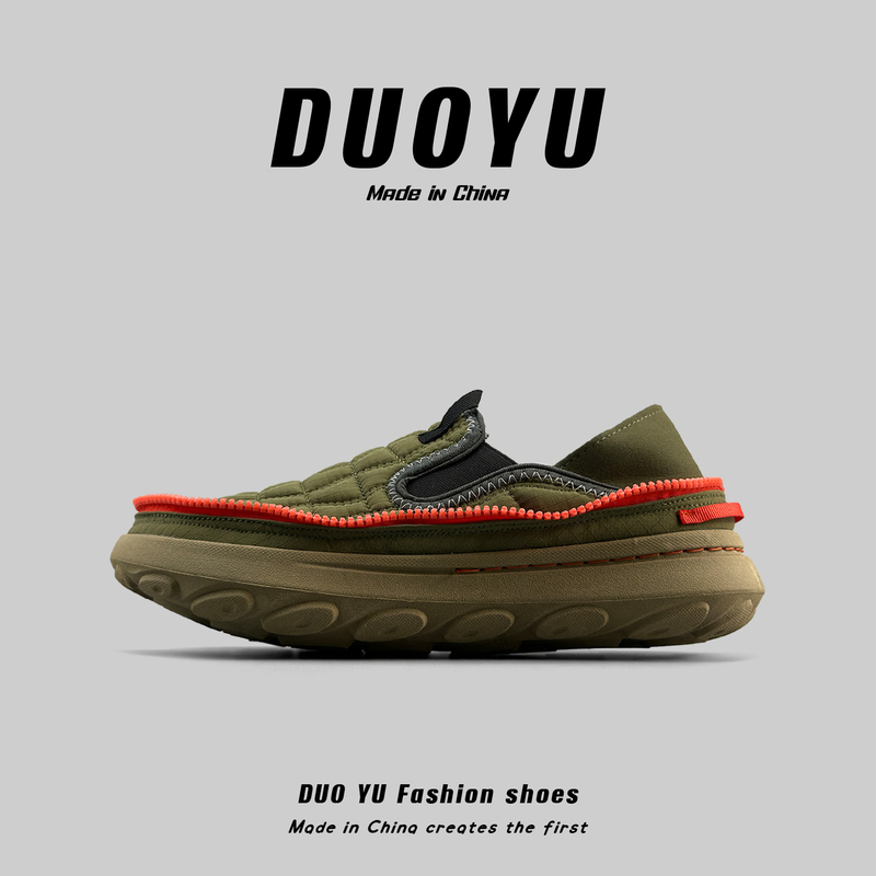 Foreign Trade Summer Men's Slip-On Boat Shoes, Breathable, Non-Slip, Casual Sneakers, Retro Style, Outdoor Wear, Lazy Loafers