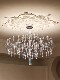New French-Style Light Luxury Living Room Crystal Chandelier, High-End Firefly Design, Elegant and Grand for Villa, Dining Room, and Bedroom Main Lighting