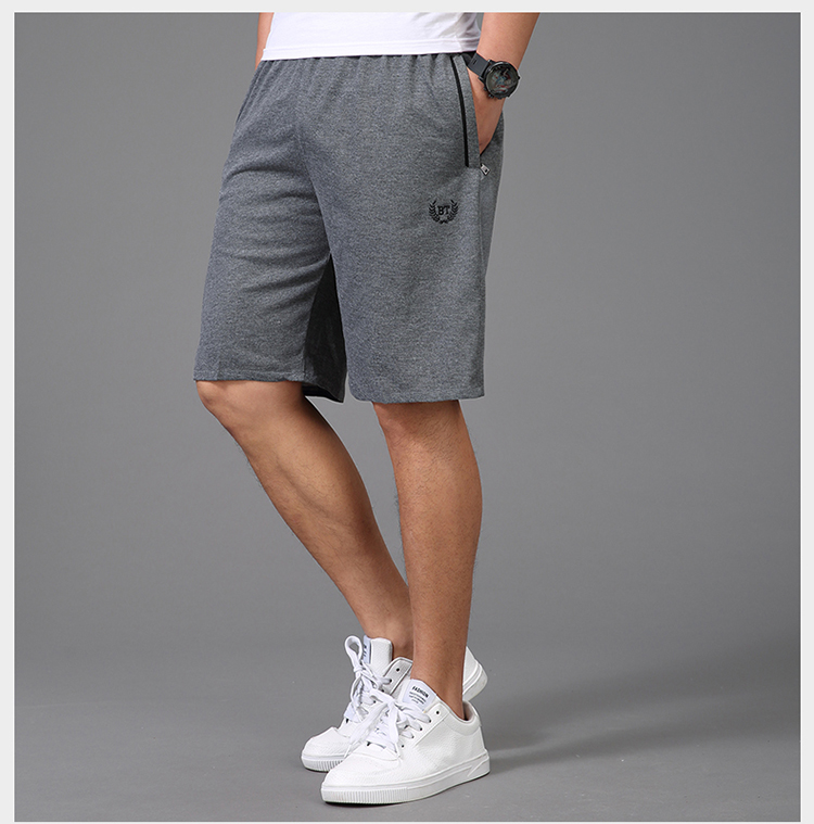 Mùa hè trung niên quần thể thao nam phần mỏng quần short giản dị buổi sáng trung niên tập thể dục năm quần cha lớn quần jean đen nam