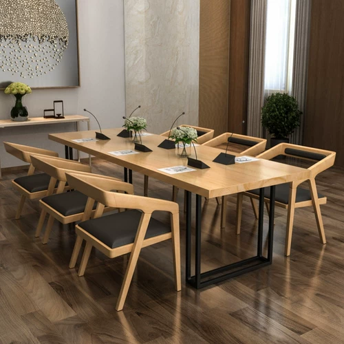 American Loft Desk Solid Wood Simploity, современные длинные столы и стульственные группы конференции, творческий переговоры