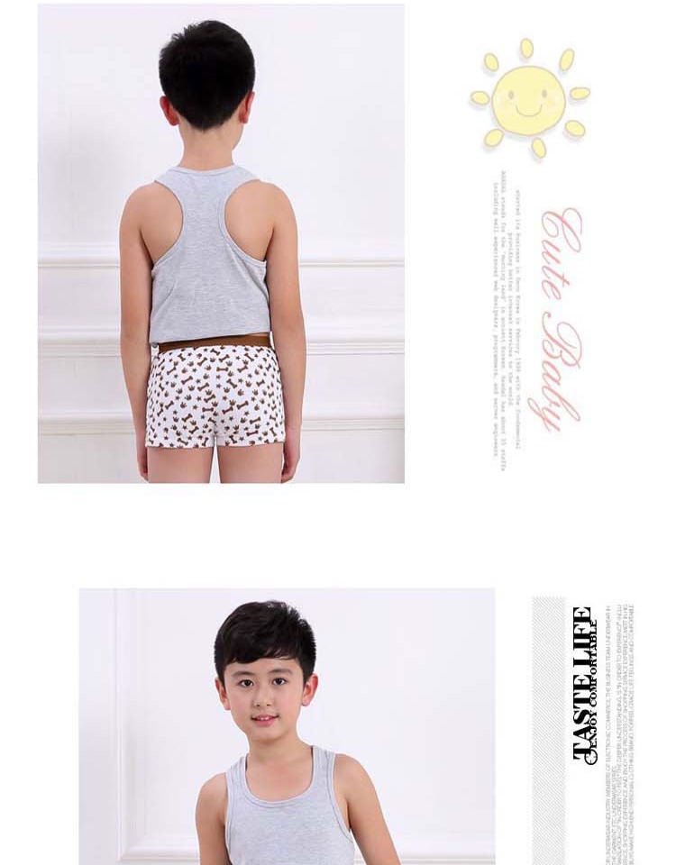 Đồ lót của bé trai Quần dài 100% cotton đỏ 6 bé lớn góc phẳng 12-15 tuổi bé trai bốn góc quần 13 quan lot nam