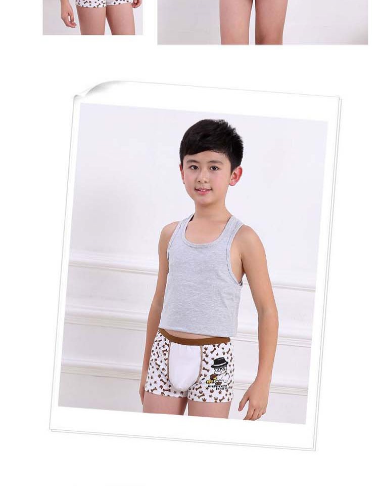 Đồ lót của bé trai Quần dài 100% cotton đỏ 6 bé lớn góc phẳng 12-15 tuổi bé trai bốn góc quần 13 quan lot nam