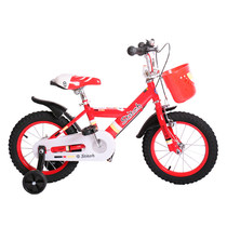 Qi Doll childrens bicycle Mens and womens baby bicycle 12 14 16 inches 3-4 years old with a car basket stroller Qi Yu