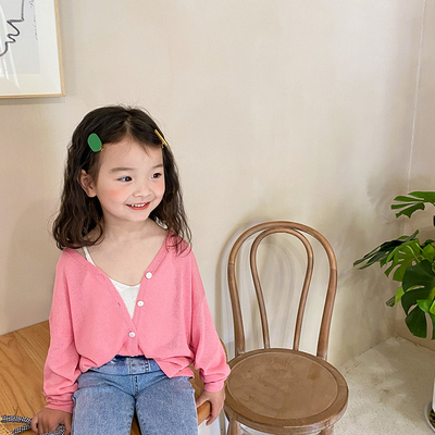 【依依妈】夏女童冰丝薄款防晒衣开衫外套