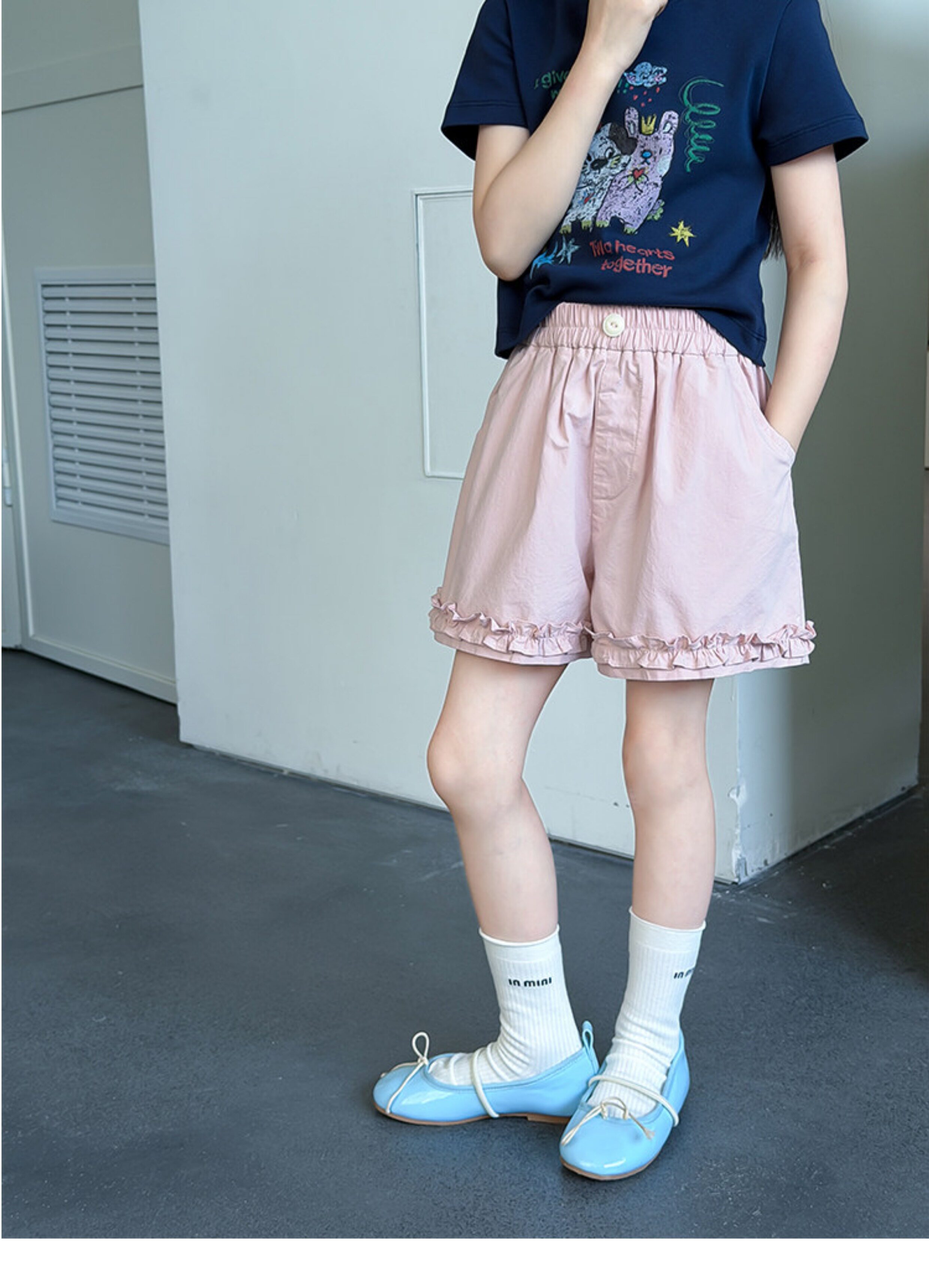 女童夏季花边纯棉短裤儿童百搭甜美可爱清爽阔腿裤宝宝五分裤子潮 — 23
