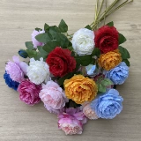 Симуляция 3 -Пеонское свадебное украшение дороги ведущие цветочные свадьбы бразильский розовый чай роза лотос кранов пион мяч хризантемы поддельные цветы