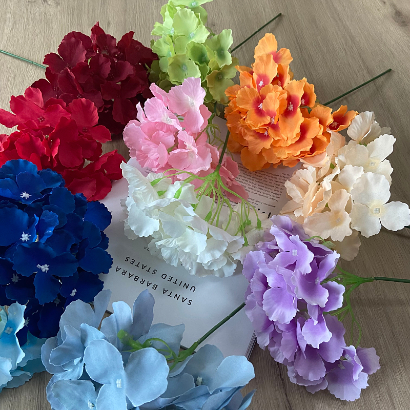 Simulation hydrangea flower head wedding juanhua road lead flower row wedding stage decoration flower DIY simulation flower flower wall