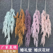  Simulation fog flower rime rice ear fishing fake flower wedding wedding ceiling decoration flower Wedding hall hanging fake flower