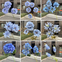 Foggy Blue Wedding Celebration of Flowers Wedding Flowers Wedding Flowers Wedding Flowers blue ground Flowers Fake Flower Suspened Ceiling Decoration Wedding Hall Soft