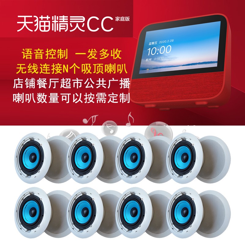 VHIFI Smart Home Hardware Upgrade Sky Cat Elf Speaker Retrofit Full House Intelligent Background Music System-Taobao