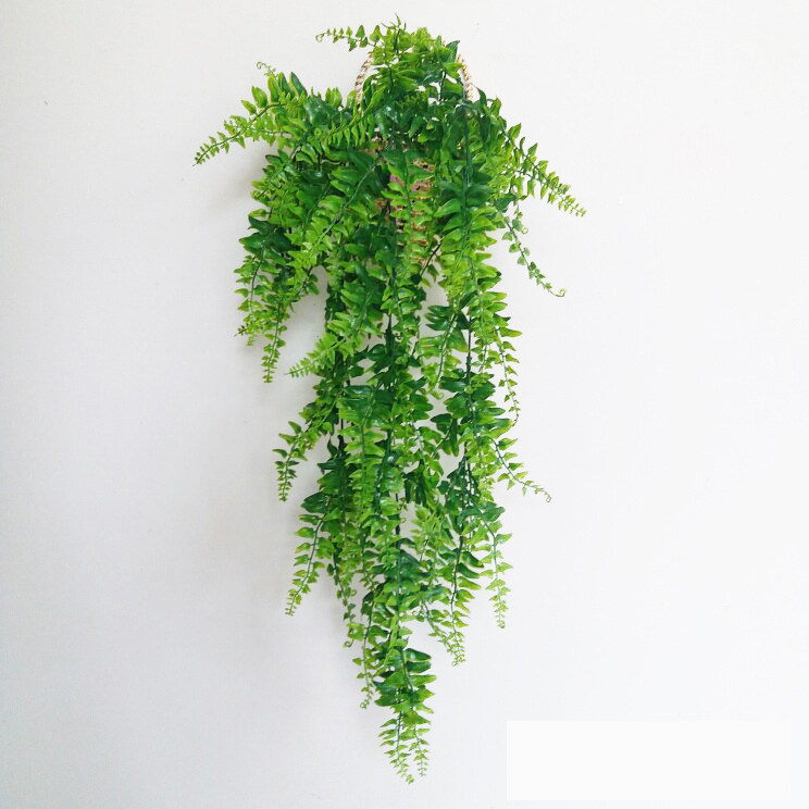 Simulated flower vine fake flower silk gold clock willow wall hanging living room air conditioning pipeline decorated leafy plants