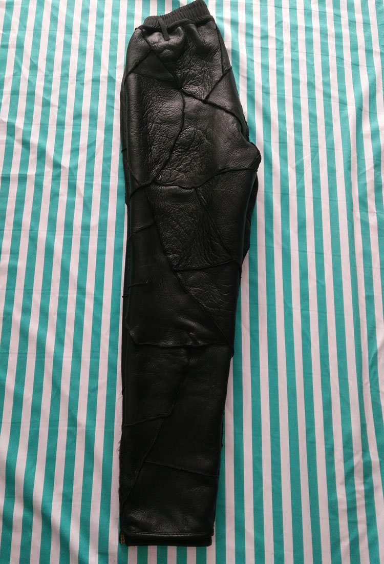 Quần cotton nam và nữ xén lông cừu một chiếc quần da lót da cừu cao eo quần da cừu quần áo thời trang