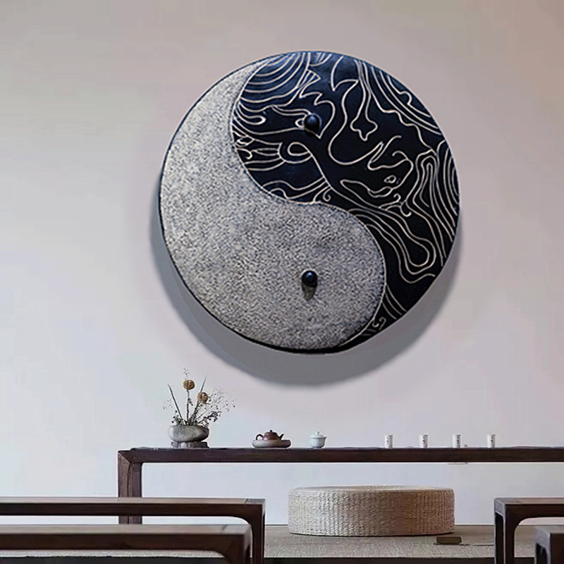 Tai Chi Wall pendant new Chinese entry entrance decoration retro entrance living room dry Kun picture background wall hanging decoration