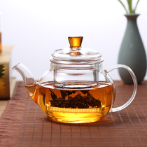 Mini bubble teapot glass teapot high temperature resistant household small kung fu tea set filter thickened glass flower teapot