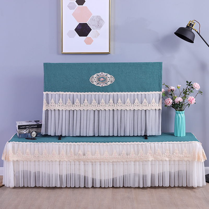 LCD TV dust cover hanging lace LCD TV set modern simple 55-inch curved 65 fabric cover cloth