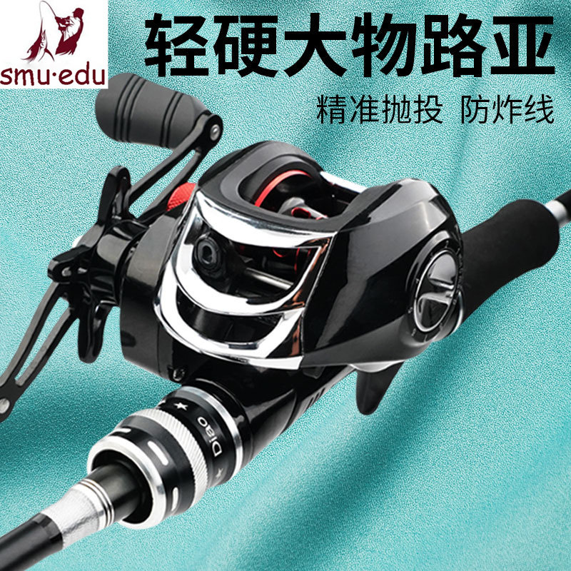 smuedu Water drop round Luya rod set Novice special full set of straight handle gun handle long throw nozzle special fishing rod