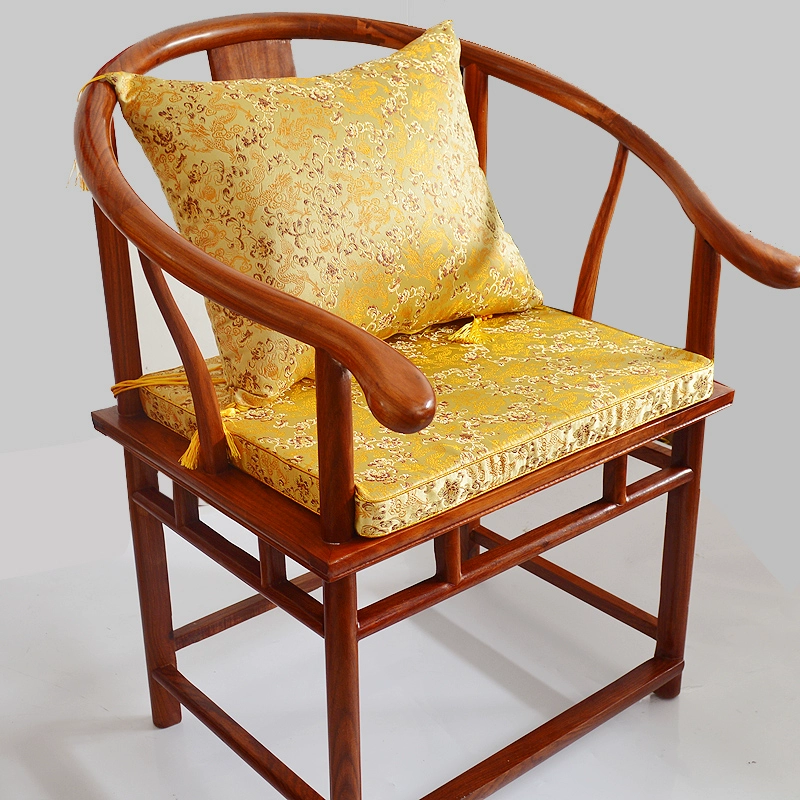 Ghế Trung Quốc tùy chỉnh đệm ghế gỗ gụ đệm ghế ăn đệm ghế cung điện Taishi ghế gỗ rắn vòng ghế chống trượt pad đệm ghế phòng khách