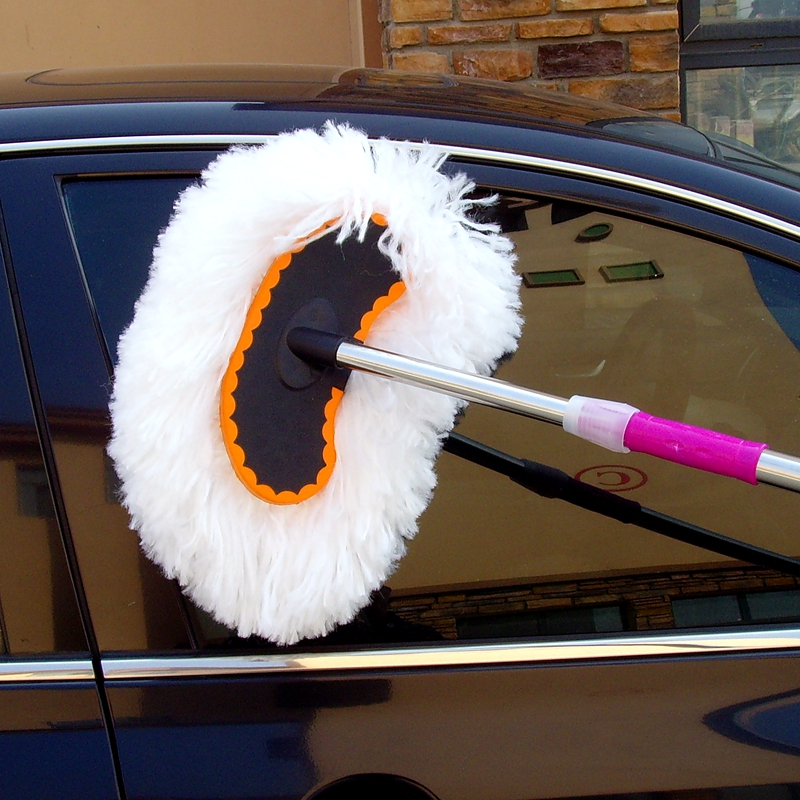 Car wash mop long handle telescopic pure cotton line Soft wool Water brushes without injury Car paint Brush special Xian car car wash tool