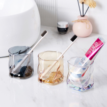 Glass wash cup couple tooth tank cup mouthwash cup toothbrush cup tooth cup light luxury home high-value bathroom